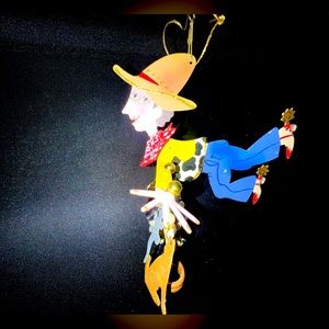 Vintage Karen Rossi Cowboy Fanciful Flights Ornament